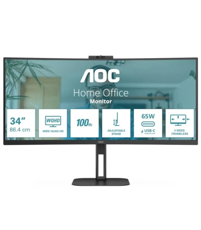 AOC CU34V5C Monitor 27" 2K HDMI USBc MM AA cur