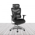 Silla New Ergostone de Euromof, respaldo en tres partes y cabecero.