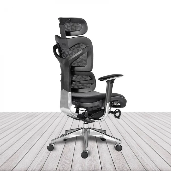 Silla New Ergostone de Euromof, respaldo en tres partes y cabecero. vista 3