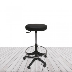 Taburete  Escalda, tapizado en EcoPiel negro. vista 2