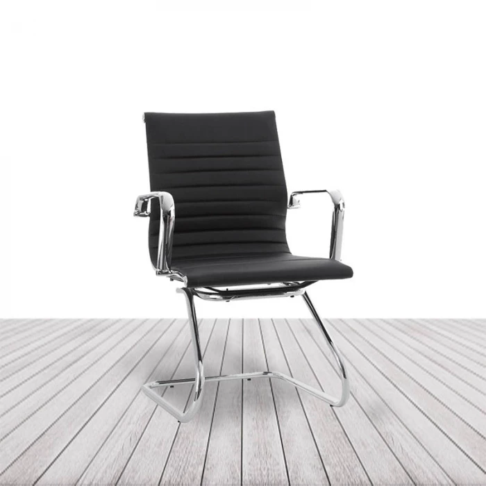 Silla Confidente Londres, con base patín cromada, dos colores disponibles. vista 2