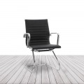 Silla Confidente Londres, con base patín cromada, dos colores disponibles.