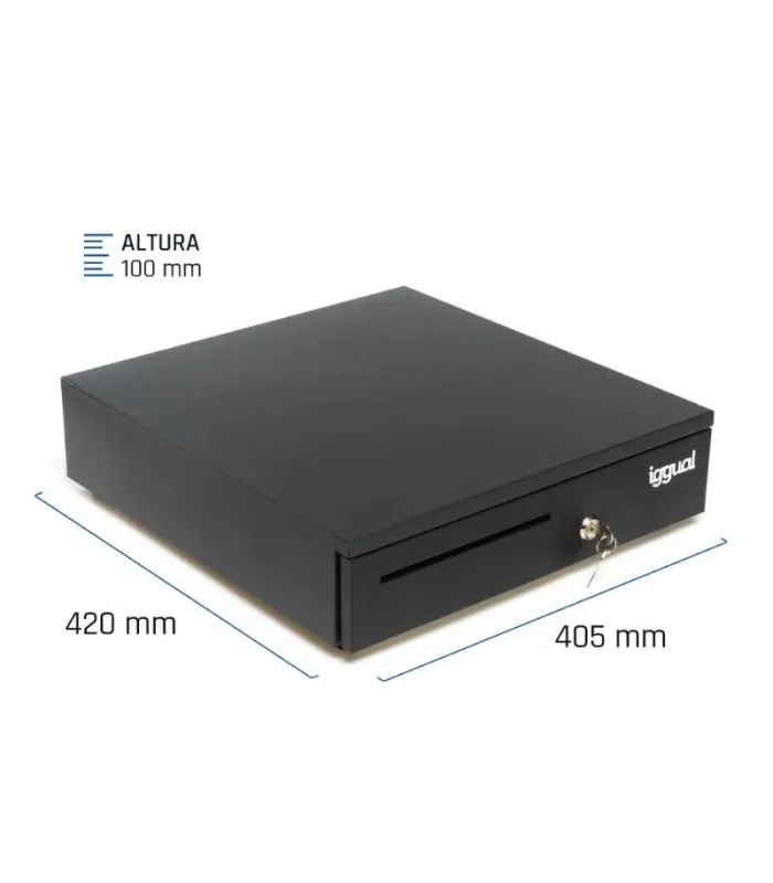 iggual Cajón Portamonedas IRON-35 42cm 5+6 negro