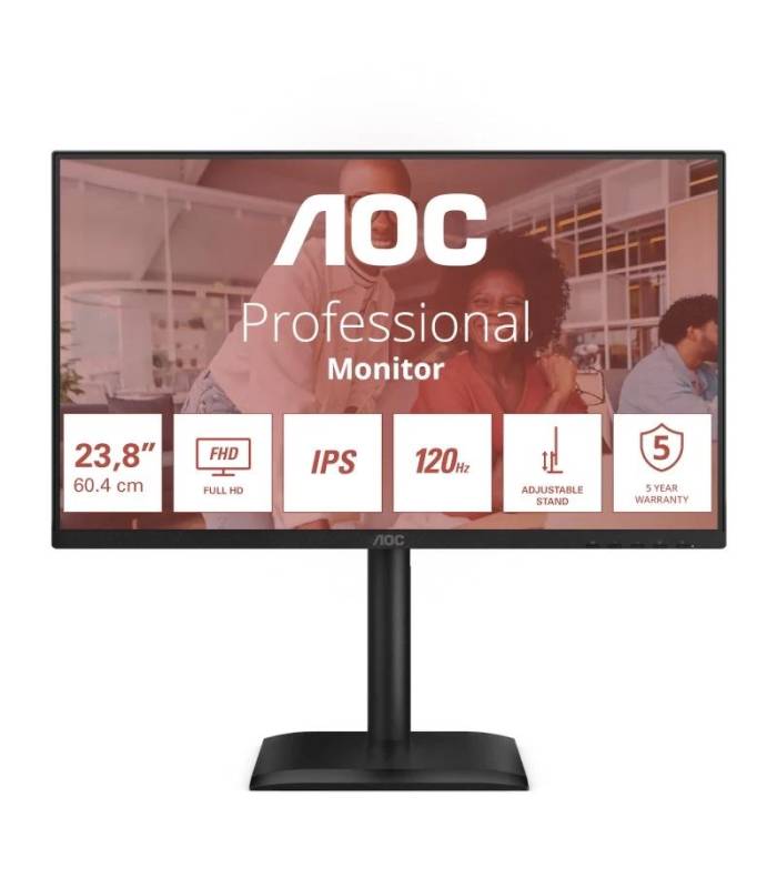 AOC 24E4U Monitor 23.8" 120Hz IPS S-SUB HDMI DP