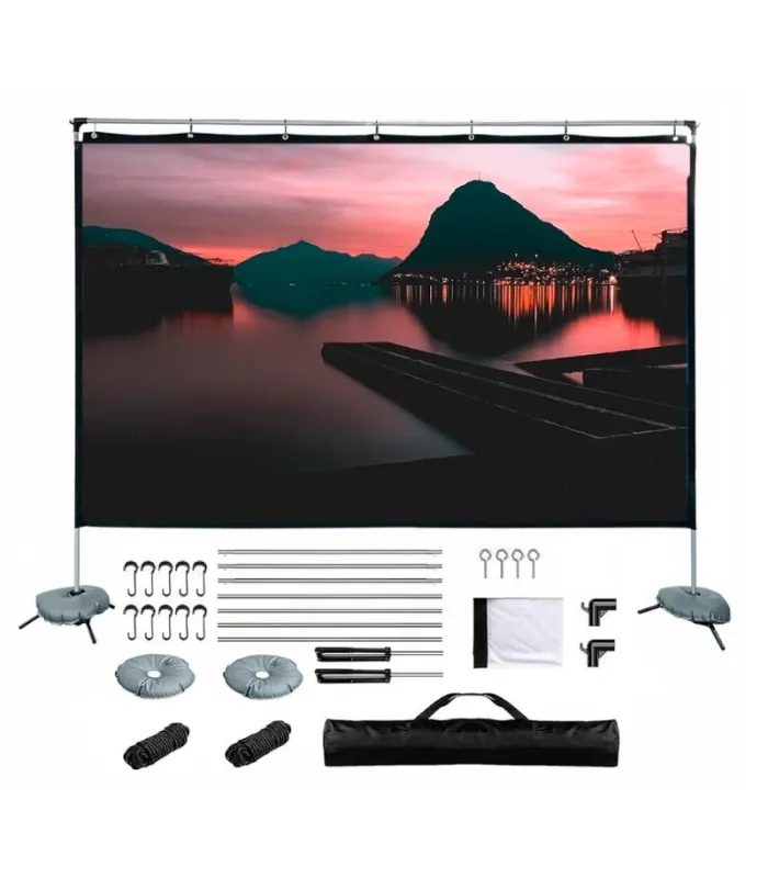 iggual Pantalla exterior portable 100" 221x124 cm