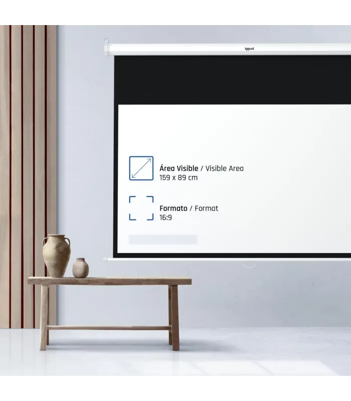iggual Pantalla manual 16:9 72" 159x89 cm