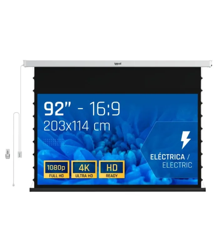 iggual Pantalla eléc tensionada 16:9 92" 203x114cm