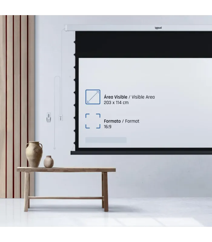iggual Pantalla eléc tensionada 16:9 92" 203x114cm