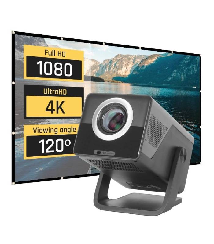 iggual Pack proyector 4K + lona proyecci&oacute;n120"