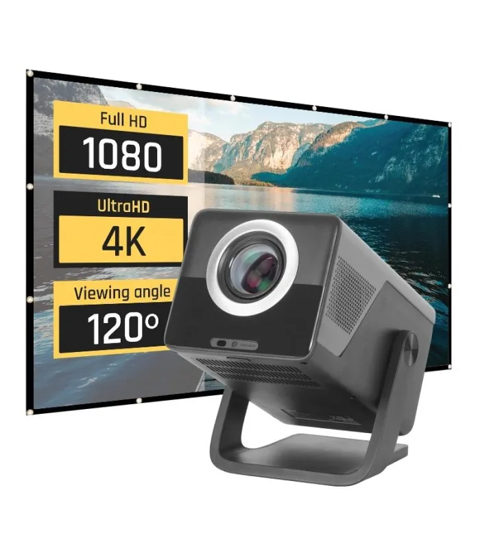 iggual Pack proyector 4K + lona proyección120"