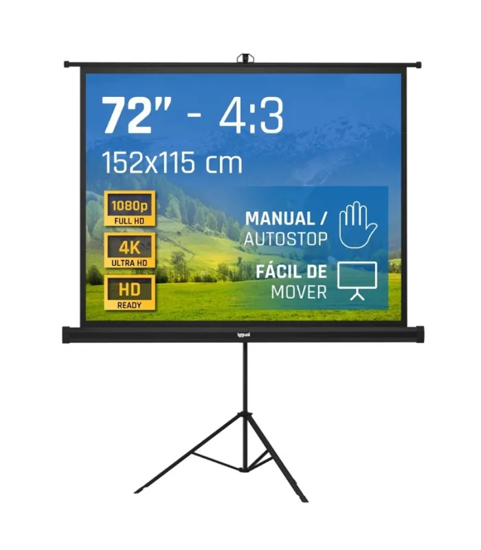 iggual Pantalla 72" 152x115 cm 4:3 trípode+bolsa