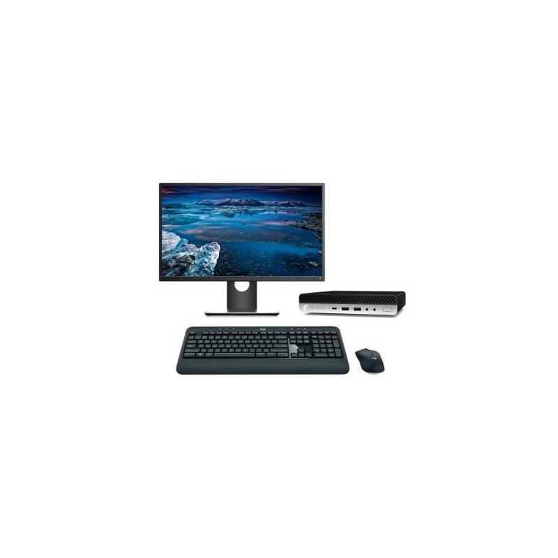 HP EliteDesk 800 G4 Mini + Monitor | i7-8700 8GB 256GB W11