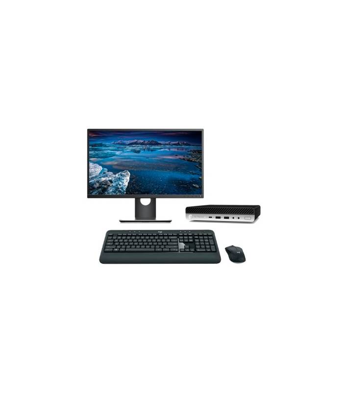 HP EliteDesk 800 G4 Mini PC Core i7 8700 3.2 GHz | LCD | 8 GB | 256 NVMe | TEC. Y RAT&Oacute;N INAL&Aacute;MBRICO | WIN 11 | DP
