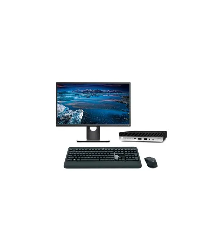 HP EliteDesk 800 G4 Mini PC Core i7 8700 3.2 GHz | LCD | 8 GB | 256 NVMe | TEC. Y RATÓN INALÁMBRICO | WIN 11 | DP