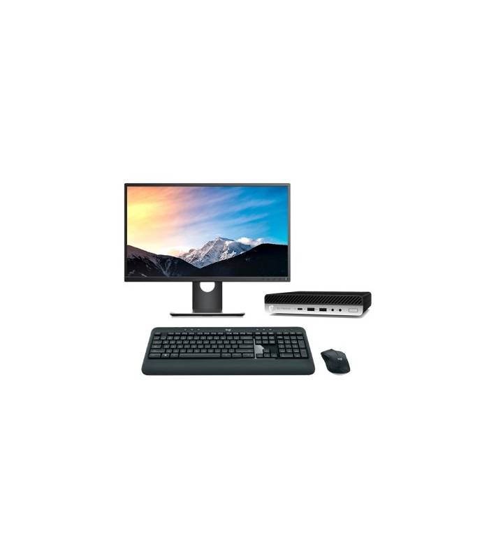 HP EliteDesk 800 G4 Mini PC Core i7 8700T 2.4 GHz | LCD | 16 GB | 256 NVMe | TEC. Y RAT&Oacute;N INAL&Aacute;MBRICO | DP | WIFI