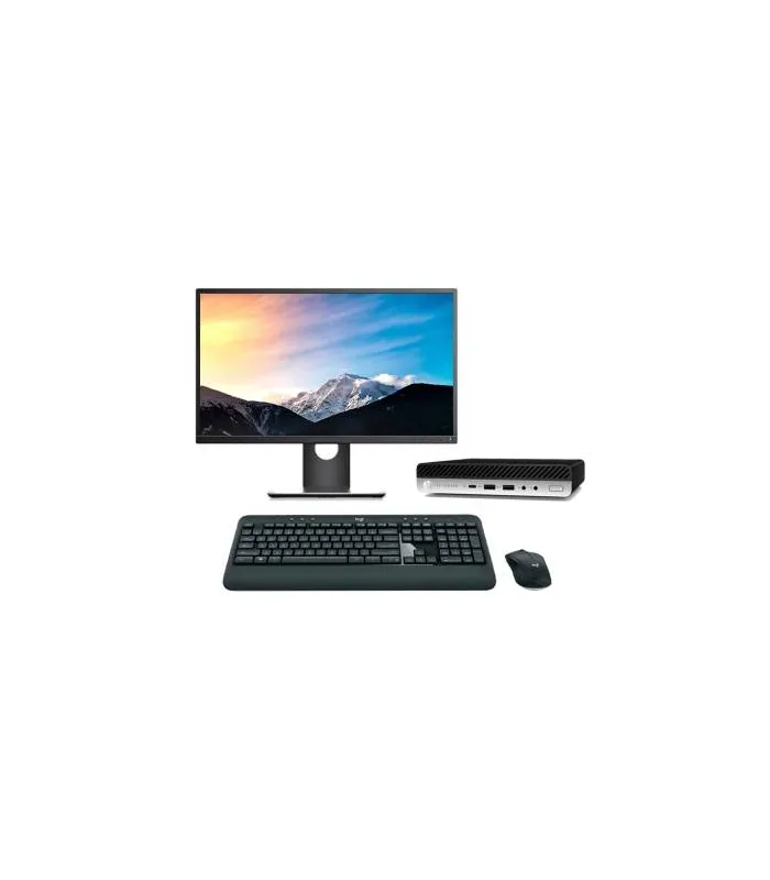 HP EliteDesk 800 G4 Mini PC Core i7 8700T 2.4 GHz | LCD | 16 GB | 256 NVMe | TEC. Y RATÓN INALÁMBRICO | DP | WIFI