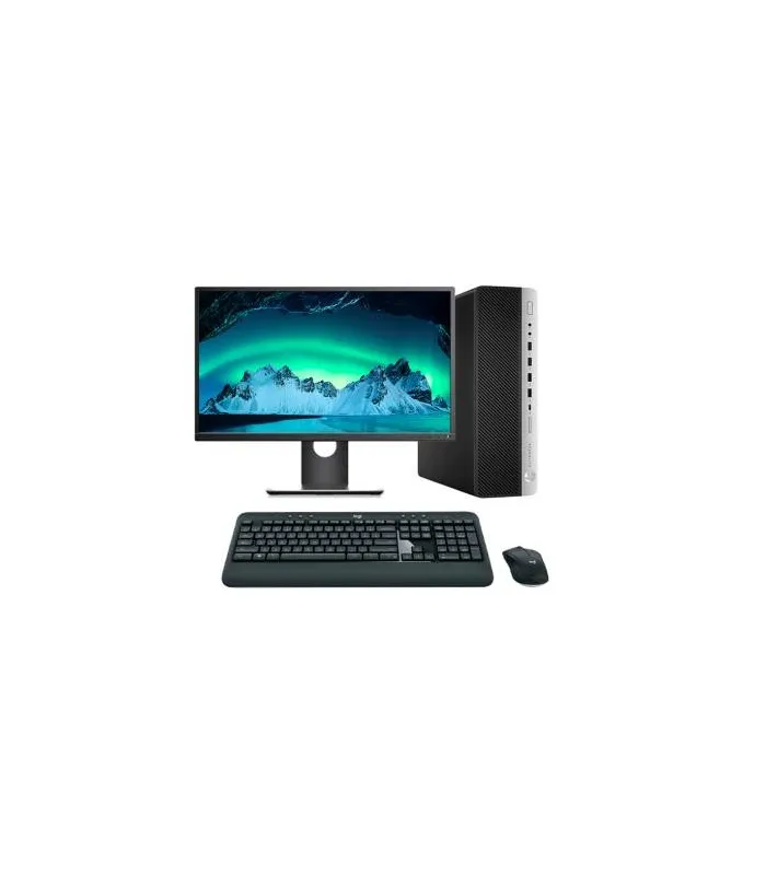 HP EliteDesk 800 G4 SFF Core i5 8500 3.0 GHz | LCD 23" | 16 GB | 256 NVMe | Teclado y ratón inalámbrico | DP