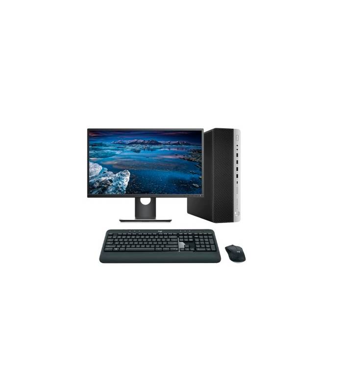 HP EliteDesk 800 G4 SFF Core i5 8500 3.0 GHz | LCD 24" | 16 GB | 256 NVME | TEC. Y RAT&Oacute;N INAL&Aacute;MBRICO| DP