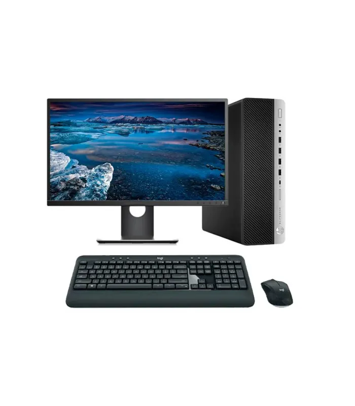 HP EliteDesk 800 G4 SFF Core i5 8500 3.0 GHz | LCD 24" | 16 GB | 256 NVME | TEC. Y RATÓN INALÁMBRICO| DP