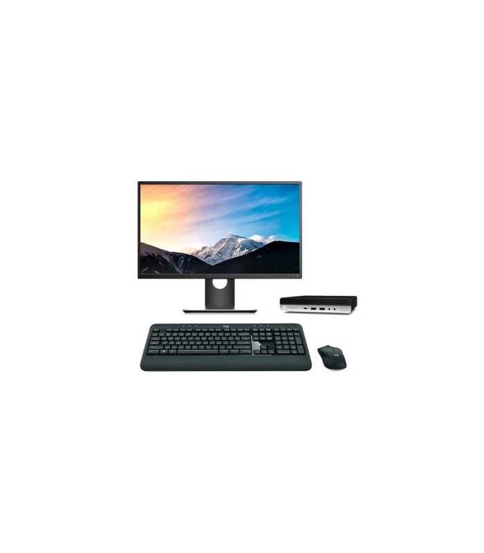HP EliteDesk 800 G5 Mini PC Core i7 8700 3.2 GHz | LCD | 16 GB | 256 NVMe | WIFI | TEC. Y RAT&Oacute;N INALAMBRICO | WIN 11 | DP