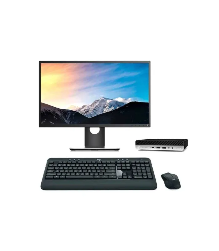 HP EliteDesk 800 G5 Mini PC Core i7 8700 3.2 GHz | LCD | 16 GB | 256 NVMe | WIFI | TEC. Y RATÓN INALAMBRICO | WIN 11 | DP