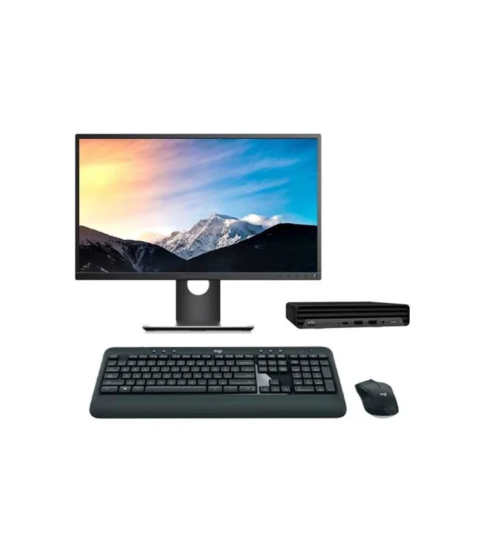 HP EliteDesk 800 G6 Mini PC Core i7 10700T 2.0 GHz | LCD | 16 GB | 256 NVMe | WIFI | TEC. Y RATÓN INALAMBRICO | WIN 11 | DP