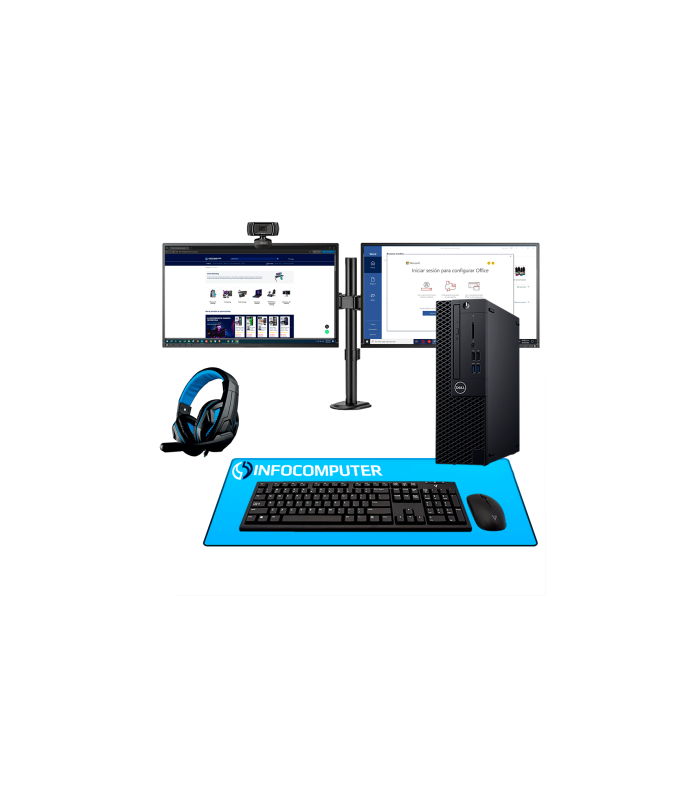 Pack PC Doble Pantalla Ofim&aacute;tica - Pack Start Dual