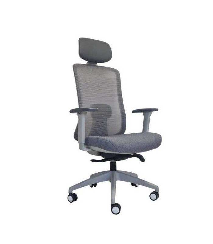 Silla Ergonómica GENIUS de NOMA. Color GRIS