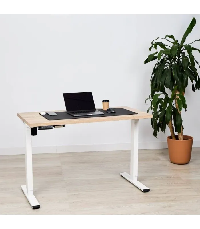 Mesa Elevable SIGLE de NOMA. Regulación eléctrica en altura. Tapa fabricada en madera color elegir