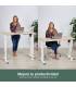 Mesa Elevable SIGLE de NOMA. Regulación eléctrica en altura. Tapa fabricada en madera color elegir