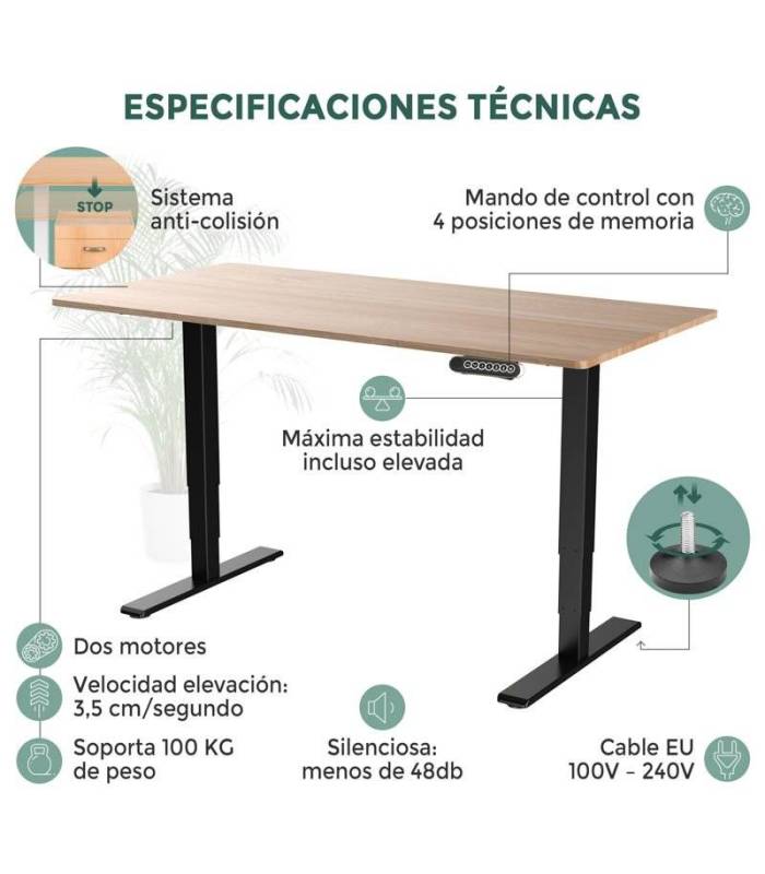 Mesa Elevable DUAL de NOMA